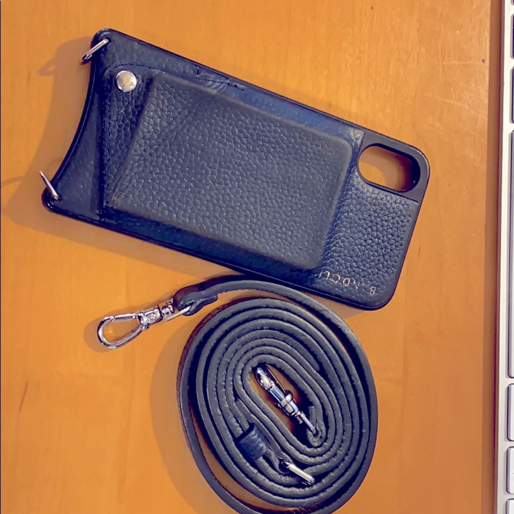 Bandolier Crossbody Wallet Case iPhone X, Navy